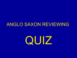 ANGLO SAXON REVIEWING