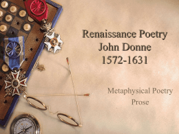 John Donne-Writing Prompt