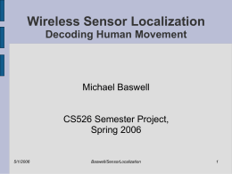 Wireless Sensor Localization Decoding Human Movement