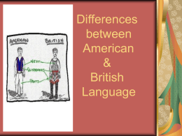 Differences between American & British Language