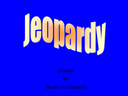 Jeopardy - ~Mountain City Elementary School