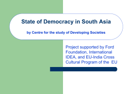 State of Democracy in South Asia