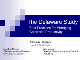 The Delaware Study - Council of Colleges of Arts and …