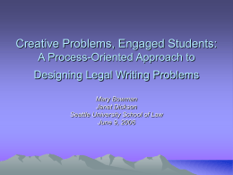 LWI Presentation on Creative Problem Design