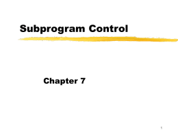 Subprogram Control - University of Tehran
