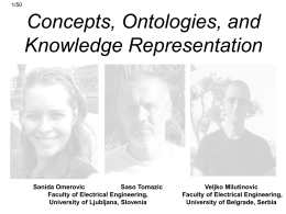 Concepts, Ontologies, and Knowledge representation