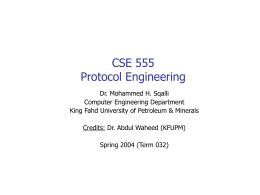 CSE-555 Protocol Engineering