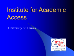 Institute for Academic Access