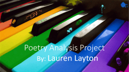 Poetry Analysis Project