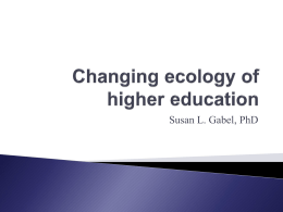 Changing ecology of higher education