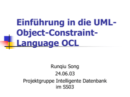 Object Constraint Language OCL