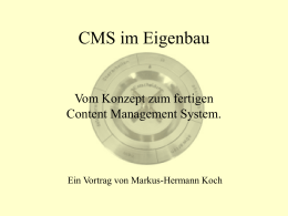 CMS im Eigenbau - KARRIERE handbuch
