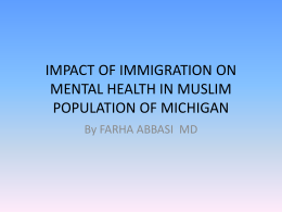 impact of immigration on mental health in muslim