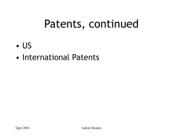 Patents, Pt 2 - Indiana University Bloomington