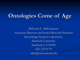Ontologies Come of Age