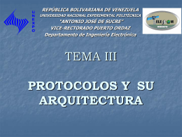 TEMA II PROTOCOLOS Y ARQUITECTURA