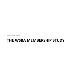 The WSBA Membership