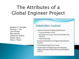 Attributes of a Global Engineering Project