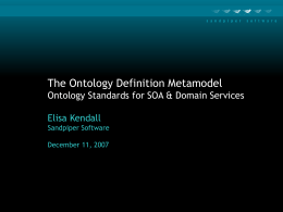The Ontology Definition Metamodel