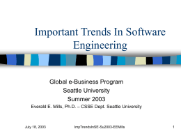 Important Trends In Software Engineering