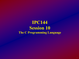 IPC144 - Session10