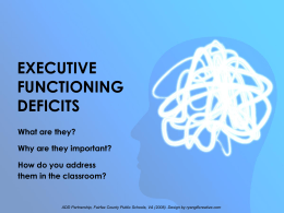 EXECUTIVE FUNCTIONING DEFICITS
