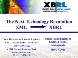 Why XML? - Bryant University
