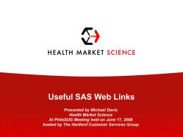 Useful SAS Web Links