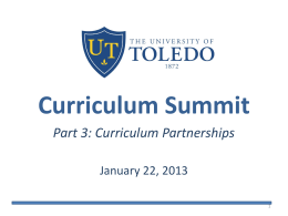 Curriculum Summit - University of Toledo