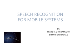 Speech recognition process