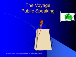 Generic Public Speaking PowerPoint slides.