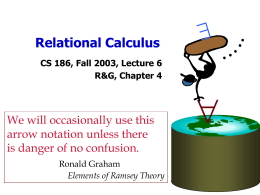 Relational Calculus - University of California, Berkeley