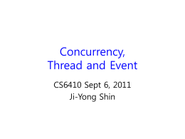 Concurrency, Thread and Event