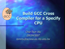 Build GCC Cross Compiler for a Specify CPU