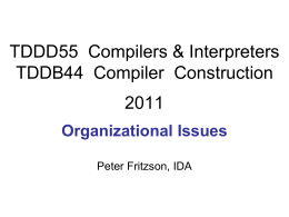 TDDB29 / TDDB44 2005