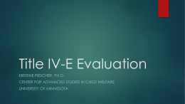 Title IV-E Evaluation