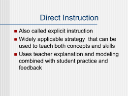Direct Instruction - Pearson Education