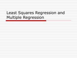 Multiple Regression - University of Southern California