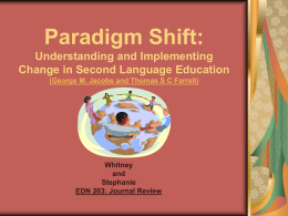 Paradigm Shift: Understanding and Implementing Change …