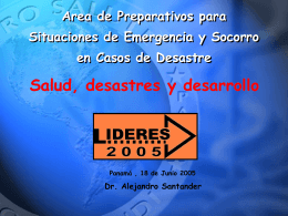 Emergency Preparedness and Disaster Relief Coordination