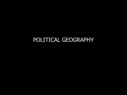 POLITICAL GEOGRAPHY - Memorial University
