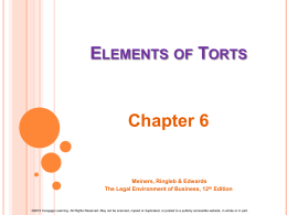 Business & Law of Torts