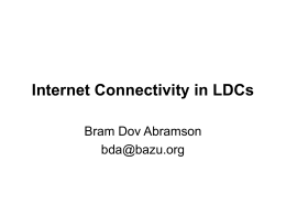 Internet Connectivity in LDCs