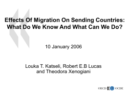 Effects Of Migration On Sending Countries: What Do We …