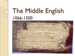 The Middle English - Moroccan American Studies
