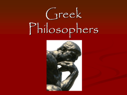Greek Philosophers - Warren County Public Schools