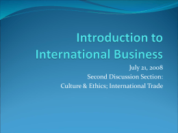 Introduction to International Busienss