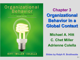 Organizational Behavior in a Global Context