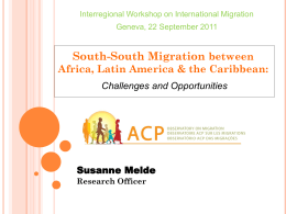 Migration and the MDGs from a South