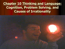 Chapter 10 Thinking and Language: Problem Solving and …
